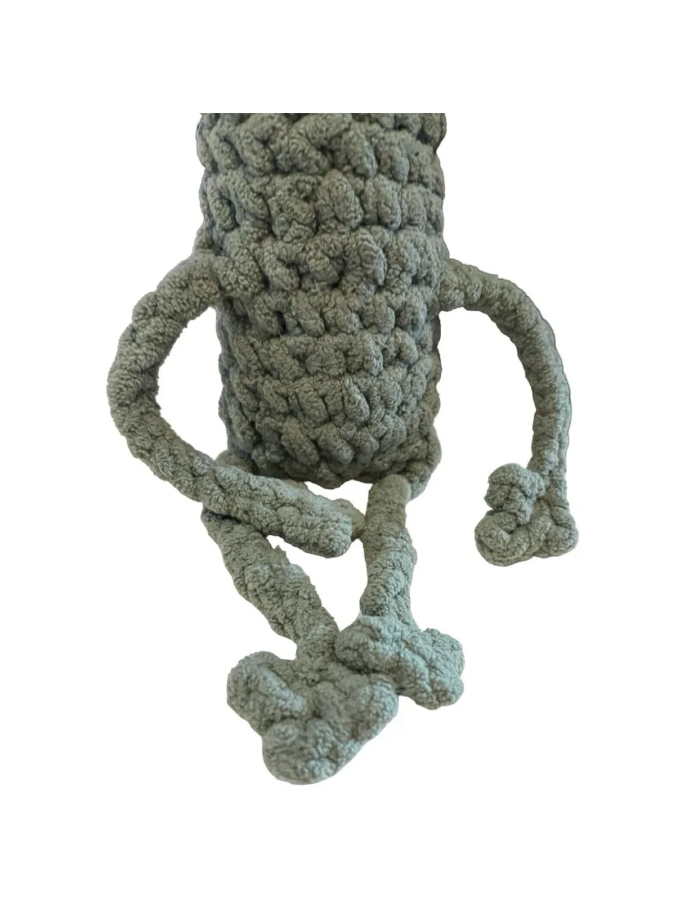 Handmade Crocheted Green Leggy Frog
